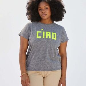 Clare V CIAO Black Tee Shirt Size L